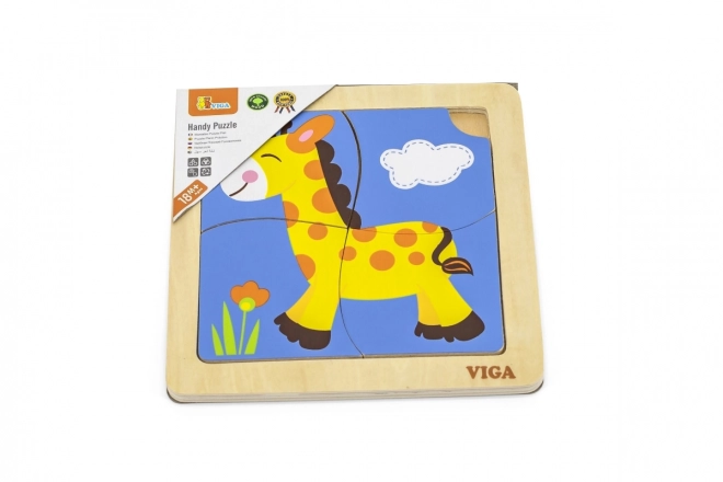 Puzzle in legno con giraffa