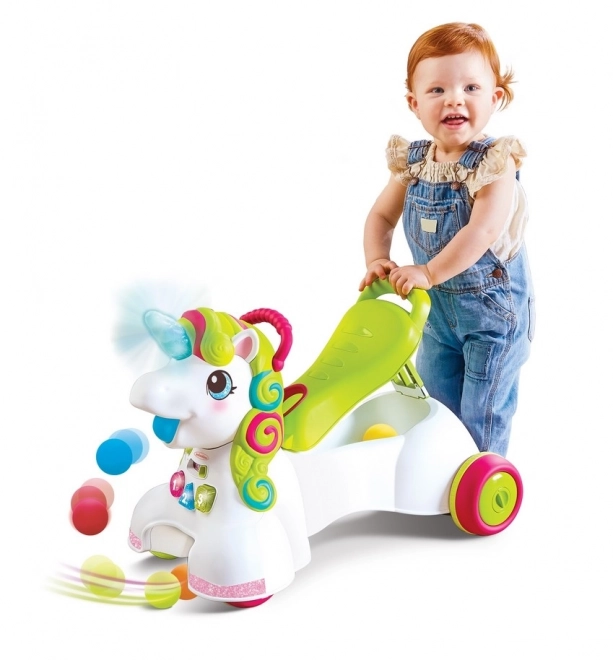 Cavalcabile e girello 3 in 1 Unicorno