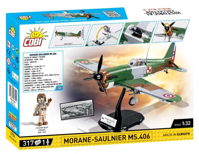 Caccia Morane-Saulnier MS.406 modello 1938 1:32