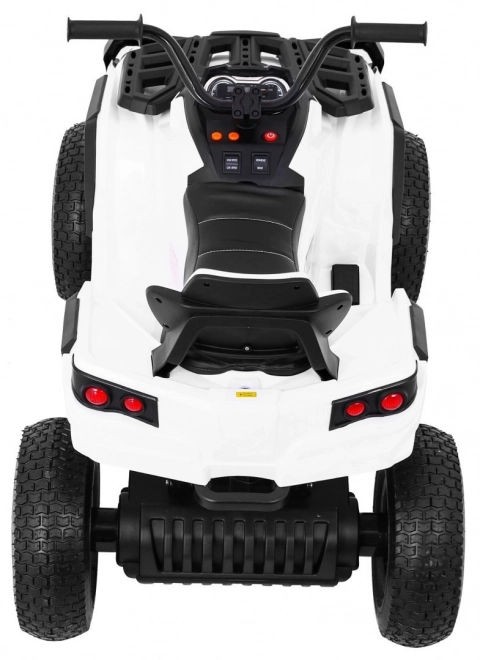 Batteria ATV Air Quad Bianco per Bambini + Ruote Gonfiabili + Radio MP3 + Avviamento Gratuito