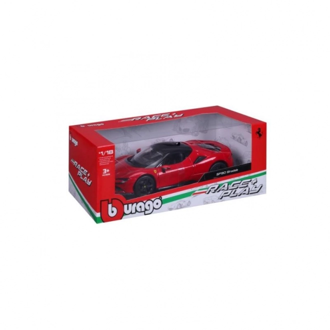 Modellino Ferrari SF90 Stradale Rossa in scala 1:18 di Bburago