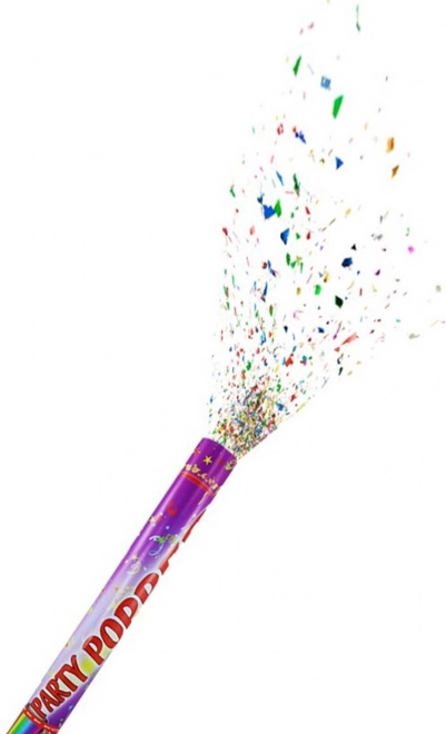 Esplosione scenografica di coriandoli colorati