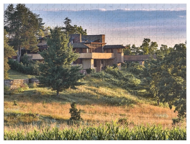 Puzzle Double Face Frank Lloyd Wright: Taliesin e Taliesin West 500 Pezzi