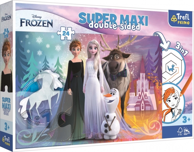 Puzzle doppio Frozen SUPER MAXI 24 pezzi