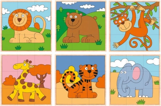 Puzzle cubi animali esotici