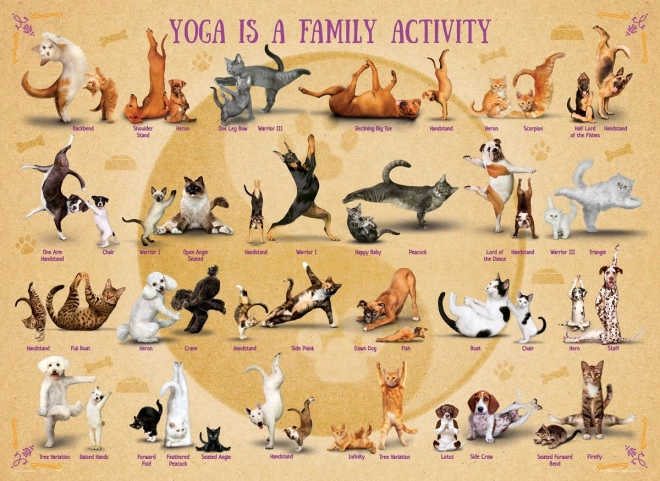 Puzzle Yoga per Famiglie XL 500 Pezzi