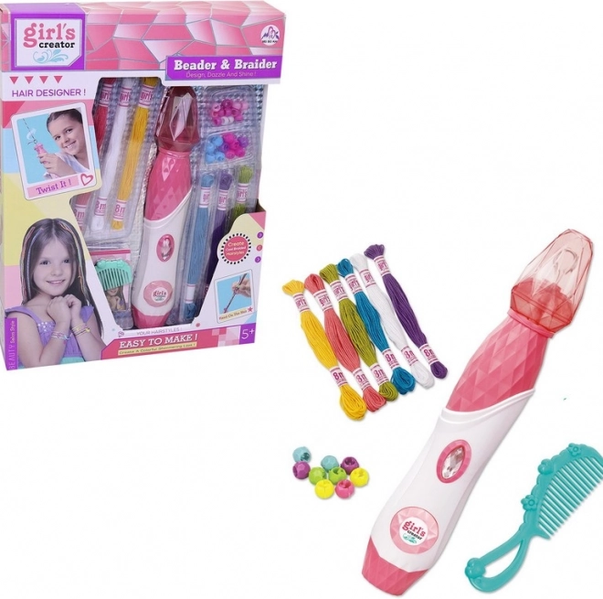 Set perline per capelli con accessori a batteria
