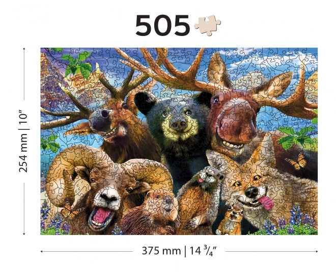 Puzzle in legno nel bosco 2 in 1