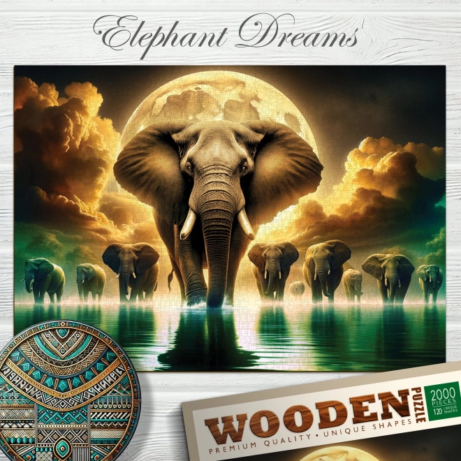 Puzzle in legno Sogni d'elefante 2000 pezzi