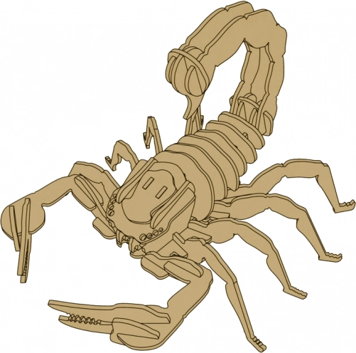 Modello di scorpione in legno realistico