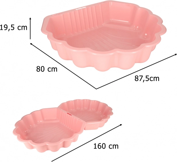 chiusura piscina e sabbiera a biscotto rosa in uno