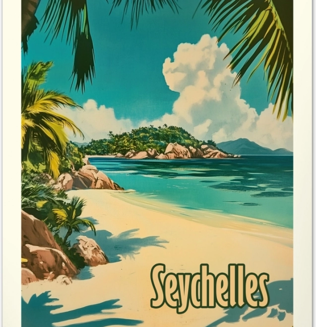 Calendario murale Vintage poster Paradisi tropicali 2026