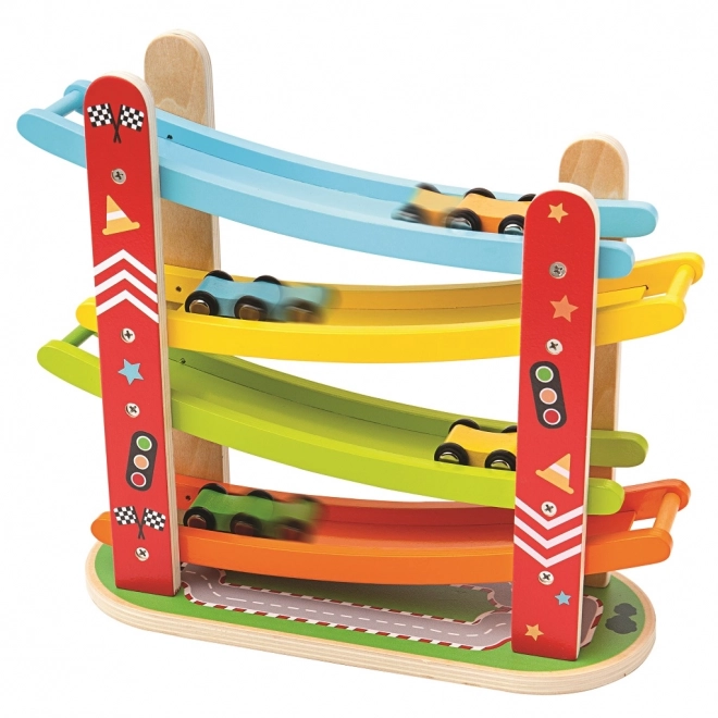 Pista da corsa in legno Bigjigs Toys