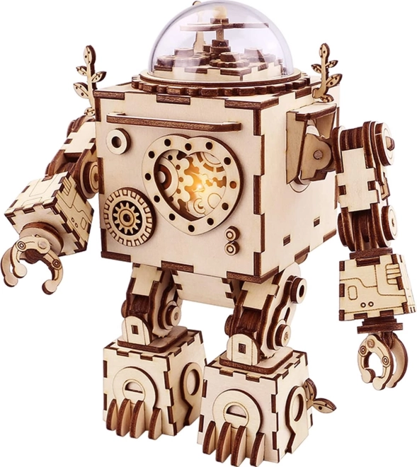 Puzzle in legno 3D Rokr Robot Orpheus con luce