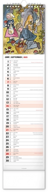 Calendario da parete Josef Lada 2025
