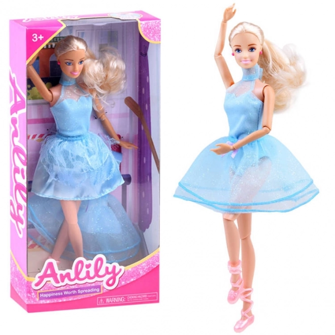 Anlily bambola ballerina in abito blu