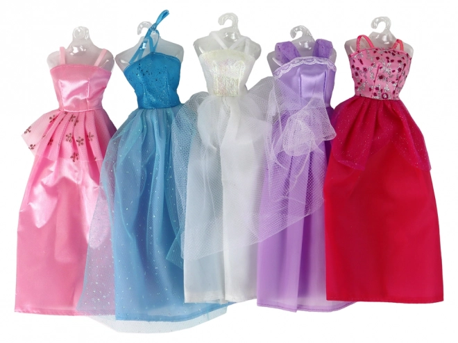 Bambola bambina Capelli biondi lunghi Armadio Scarpe Abiti Accessori Rosa