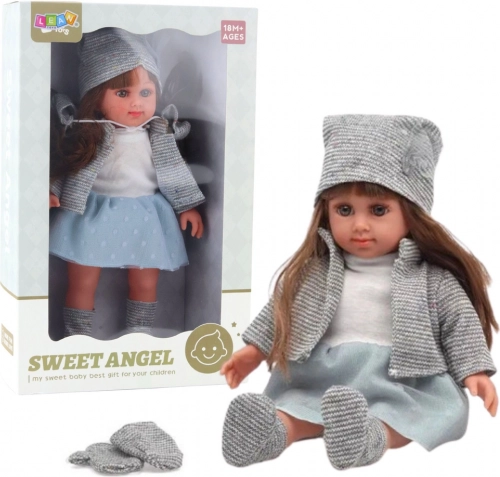 Bambola SWEET ANGEL con vestitino grigio 36,5 cm