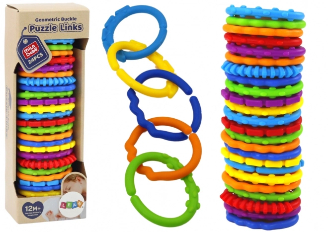 Braccialetti Sensoriali per Neonati Colorati 24 Pezzi