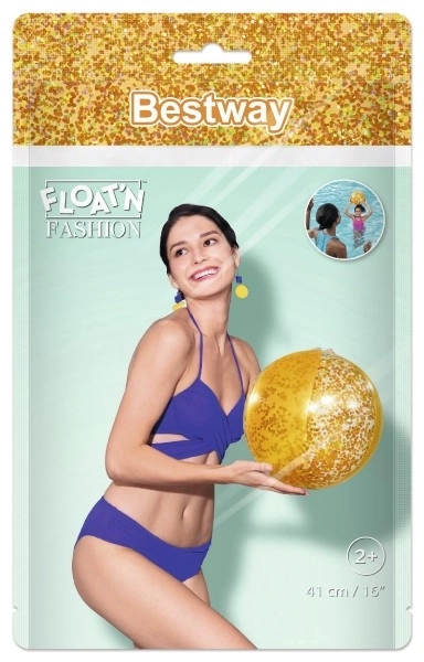 Pallone da spiaggia gonfiabile glamour oro 41 cm