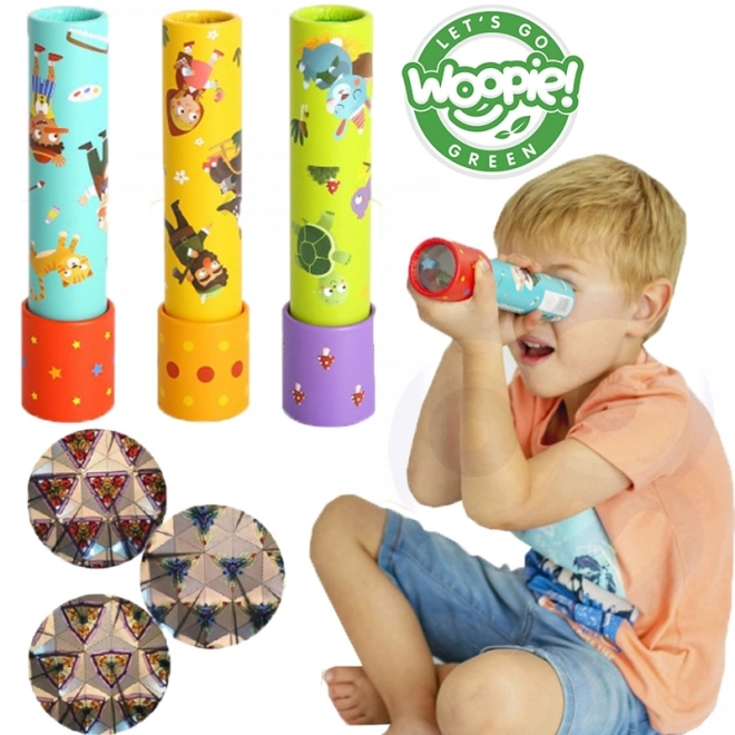 Kaleidoscopio colorato per bambini con personaggi e animali