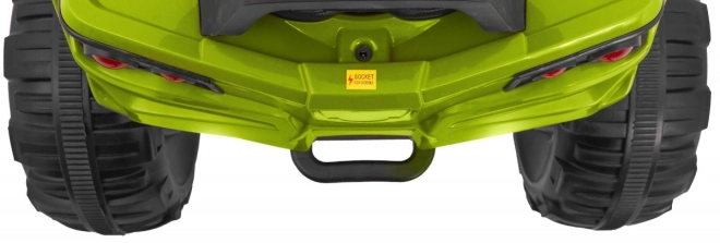 Quad per bambini a batteria verde + ruote in EVA + radio MP3 + LED + avvio lento