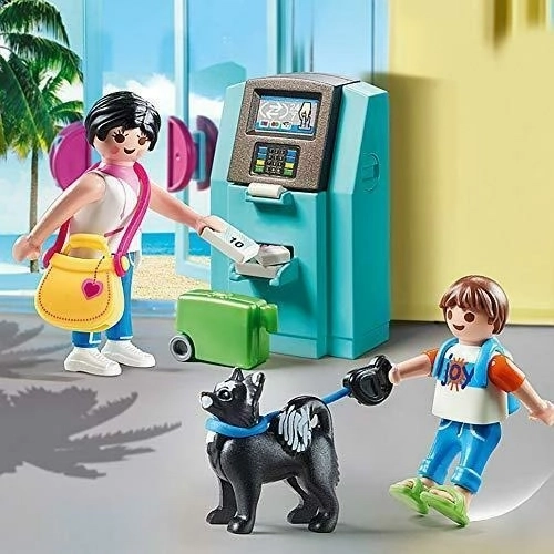 Playmobil turisti con bancomat