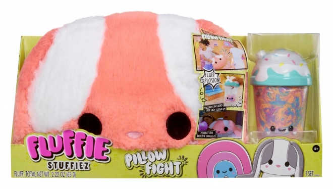 Cuscino Fluffie Stuffiez Pillow Fight, Coniglio