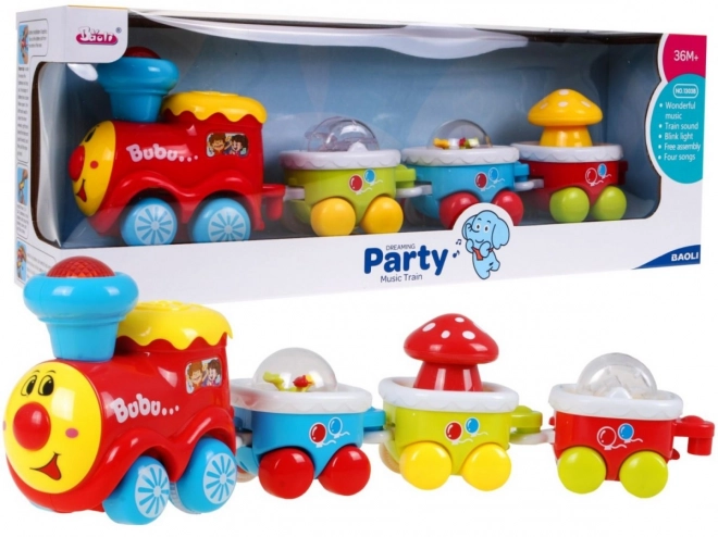 Treno Interattivo Sensoriale per Bambini 3+ con Rattle, Luci e Suoni