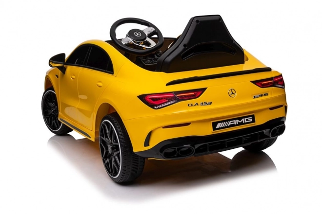 Auto elettrico per bambini Mercedes CLA 45s AMG giallo 4x4