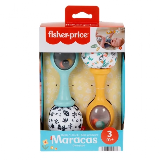 Fisher-Price Maracas per Bambini con Foglie e Animali