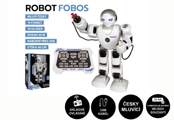 Robot interattivo RC FOBOS 40cm che parla italiano