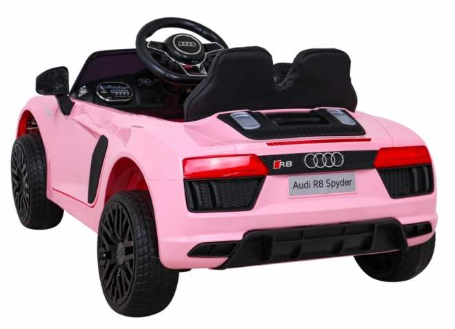 Auto elettrico per bambini Audi R8 rosa con telecomando