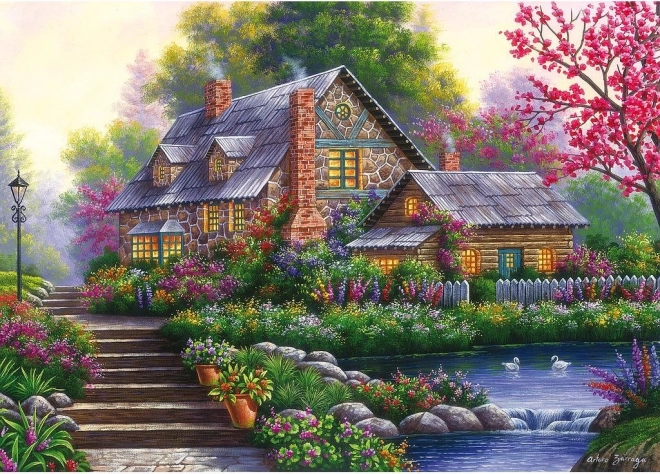 Puzzle chalet romantico 1000 pezzi