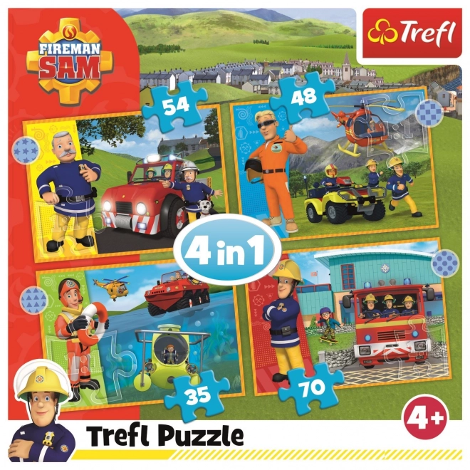 Puzzle Vigile del Fuoco Sam 4 in 1