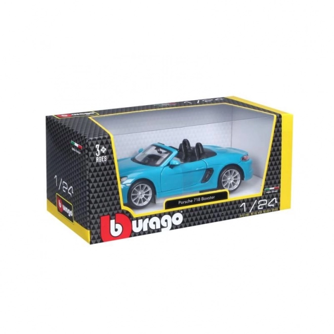 Modello Porsche 718 Boxster Scala 1:24 Blu