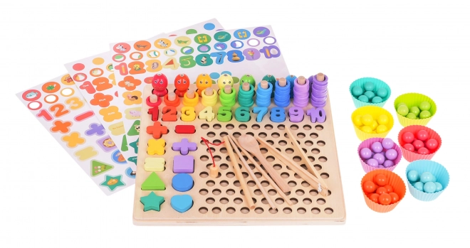 set di giochi educativi in legno per bambini 3+