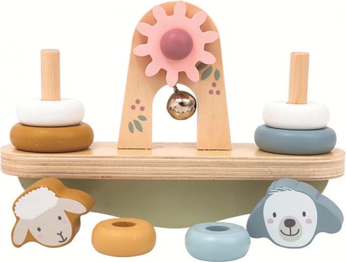 Qualità in legno con colori pastello