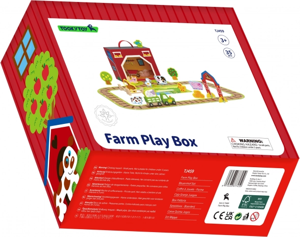 Fattoria di legno in valigetta Tooky Toy