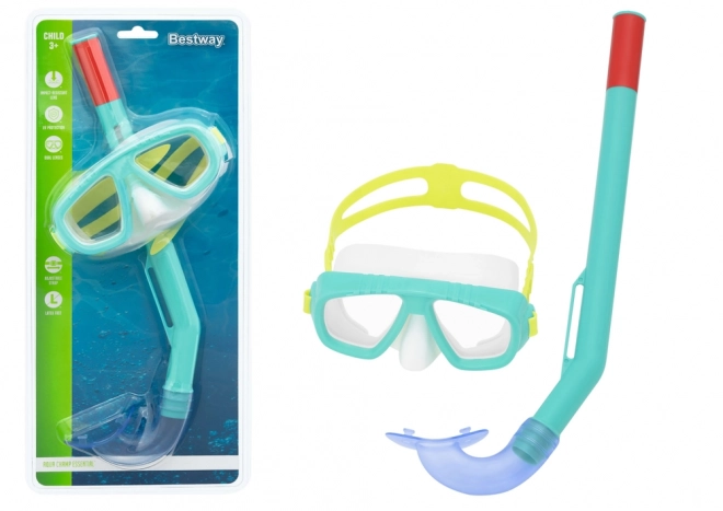 Maschera da immersione Bestway con tubo verde 24018