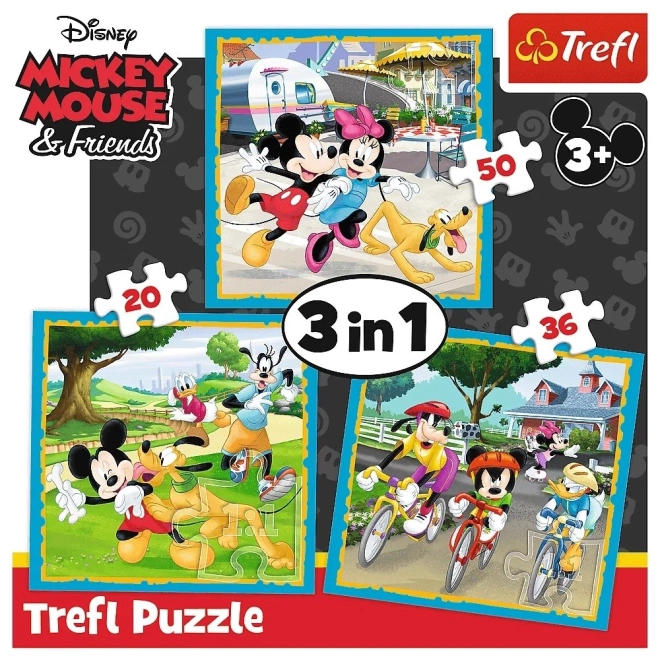 Puzzle TREFL Topolino e Amici 3 in 1