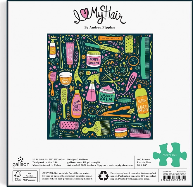 Puzzle quadrati I Love My Hair Tools 500 pezzi