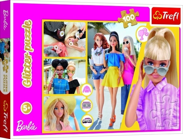 Puzzle scintillante Barbie 100 pezzi