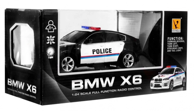 Radiocomando BMW X6 per bambini 8+ Polizia con luci