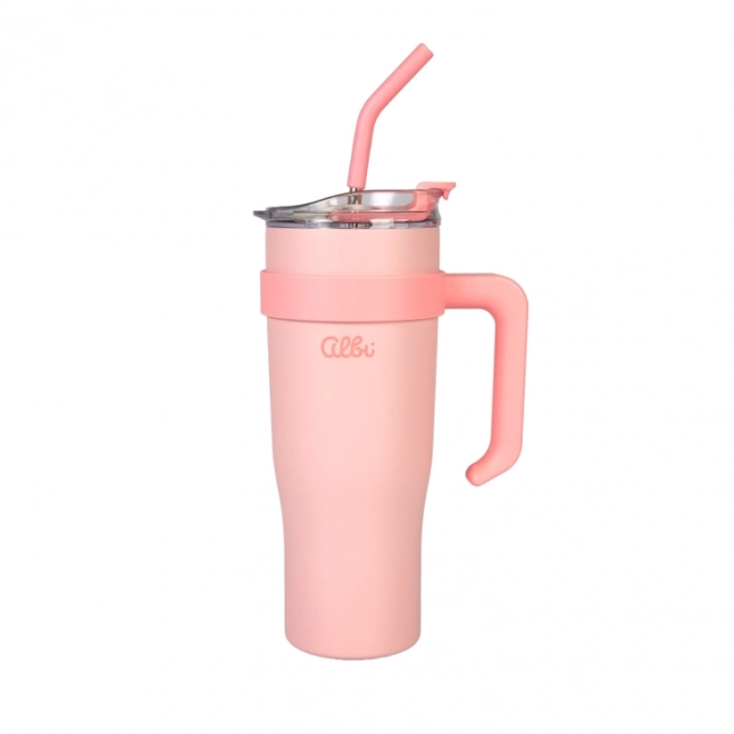 Termo Mug in Acciaio Inox Rosa XXL da 1200 ml