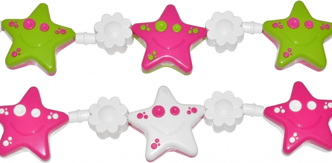Catena per passeggino con stelle e fiori