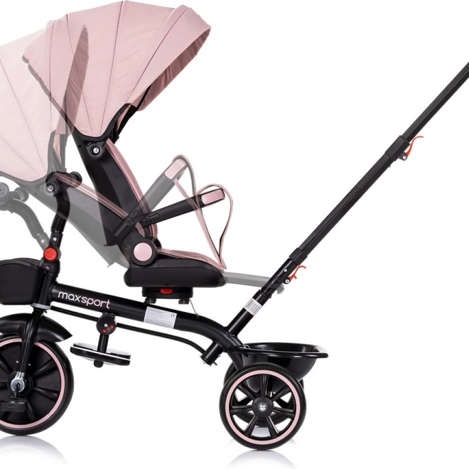 Chipolino triciclo con tettoia Max Sport 2 in 1 rosa