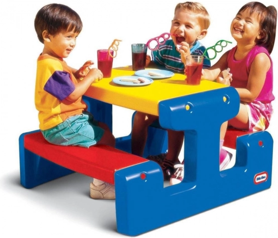 Tavolo da picnic per bambini LITTLE TIKES Jr con panche – blu