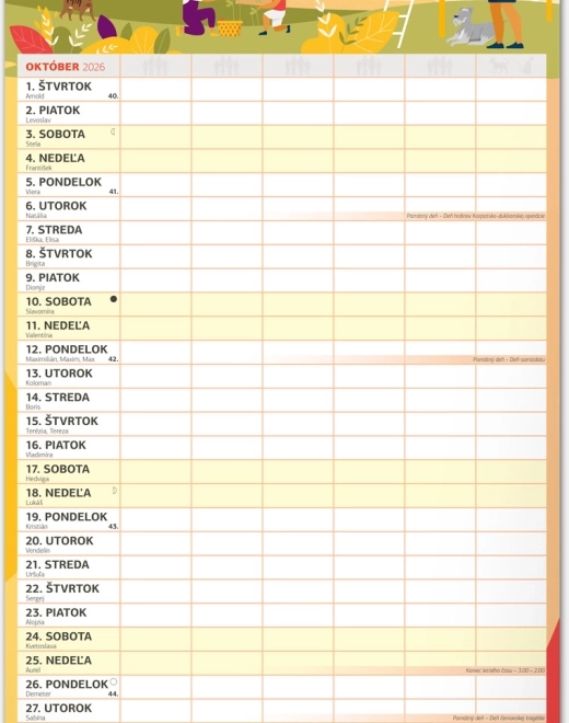 Calendario da parete Pianificatore familiare XXL 2026