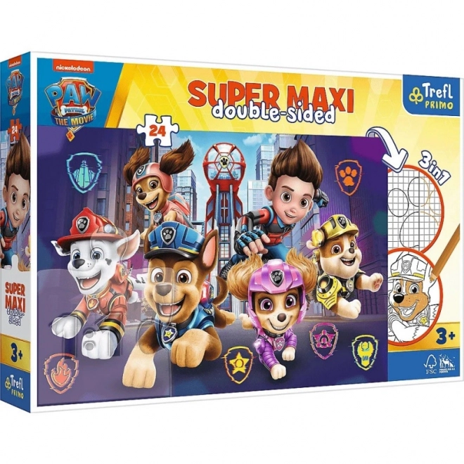 Puzzle Doppio Paw Patrol: Sfida Nuova SUPER MAXI 24 Pezzi